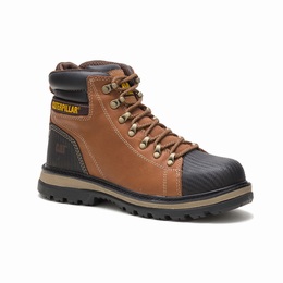 Caterpillar Foxfield Steel Toe Work Férfi Bakancs Barna, HU-A001